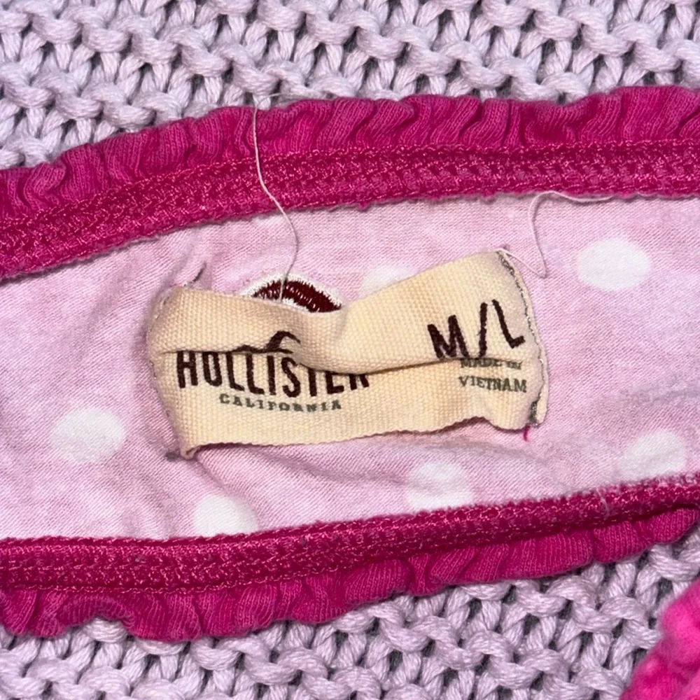 Y2k Pink and white polkadot Hollister strapless top - Picture 3 of 3